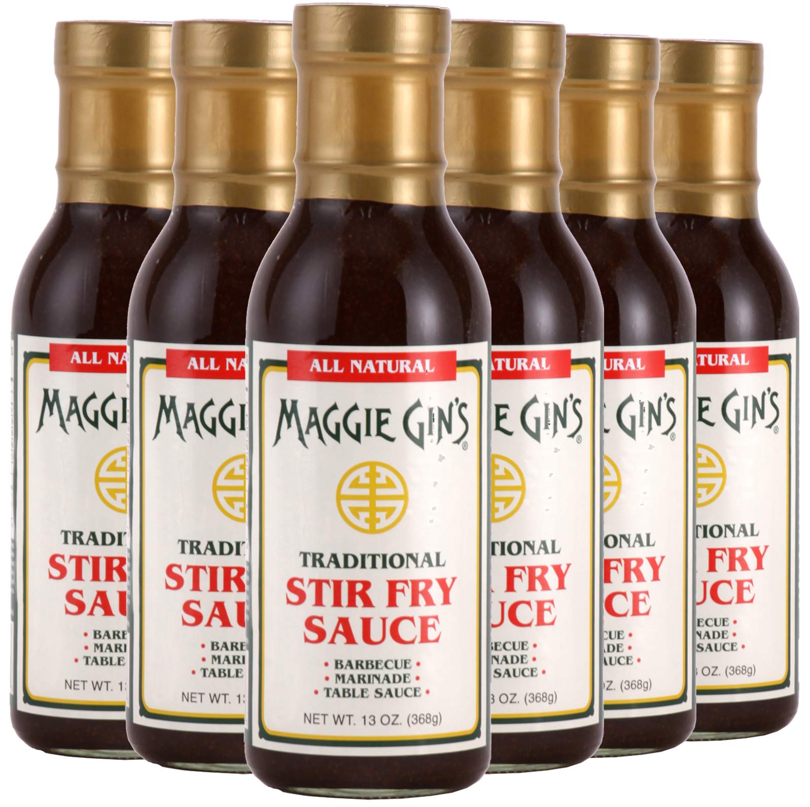 Traditional Stir Fry Sauce | All-Natural | Low Sodium Marinade | 6 x 13 oz. bottles by Maggie Gin