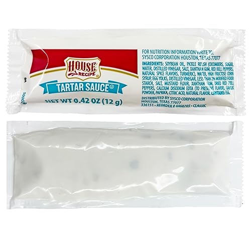 House Recipe Classic Tartar Sauce 12 gram Packets | Takeout Condiment | Kosher | 50 Count