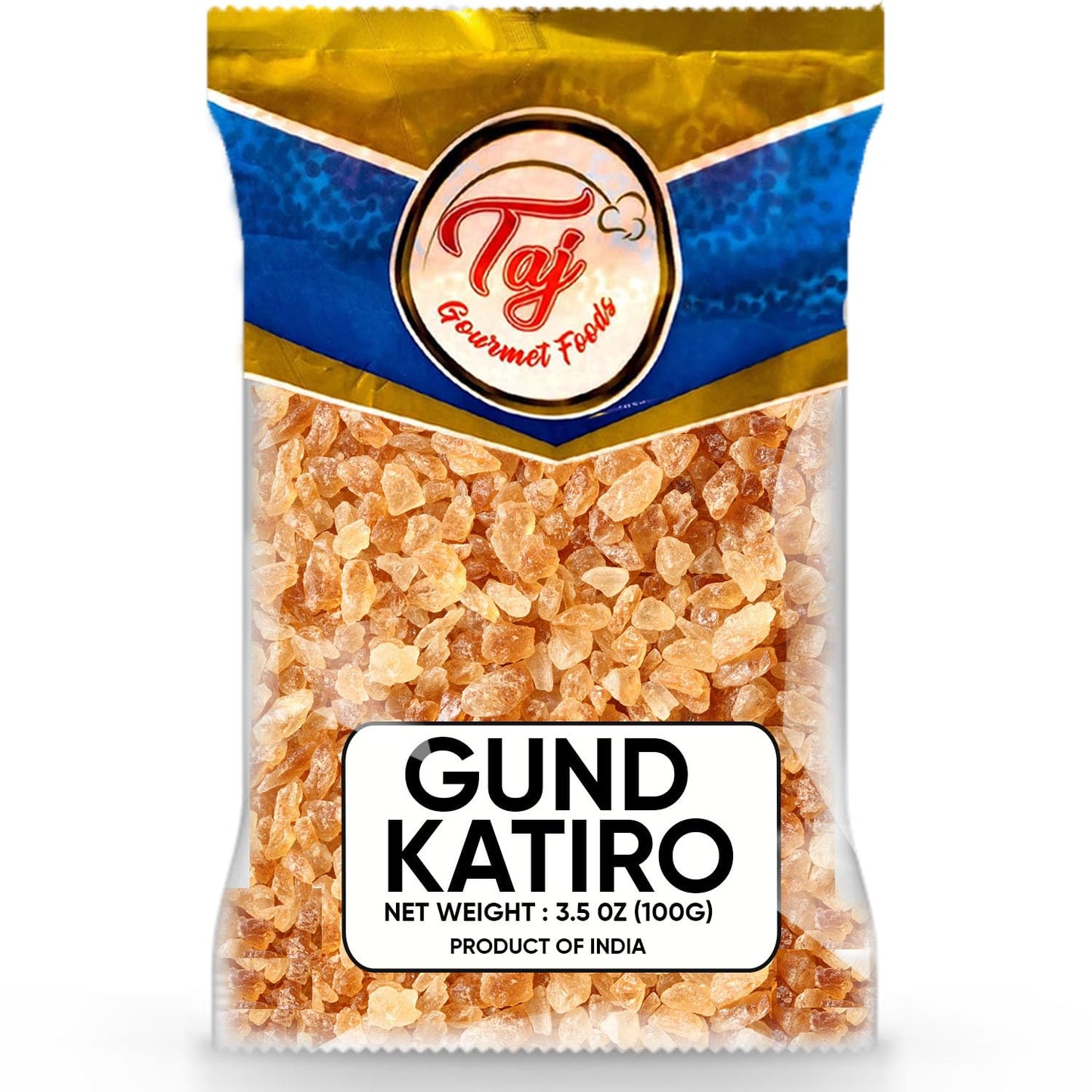 TAJ Gond Katira Tragacanth Gum Crystals, 3.5 oz, Natural Chewing Gum