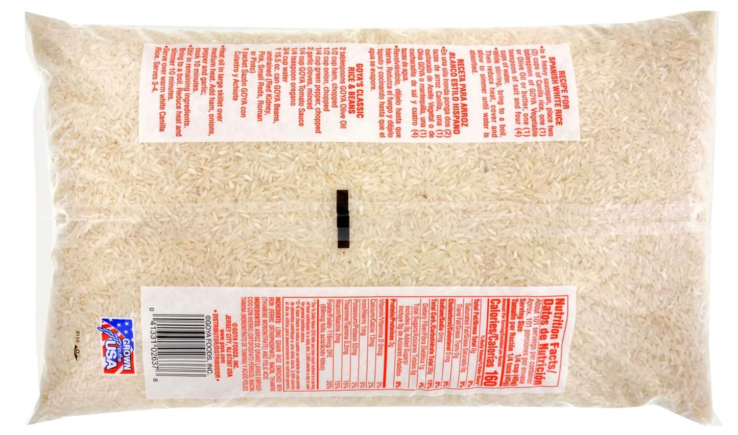 Goya Canilla Extra Long Grain Rice, 10 Pound, 2-Pack