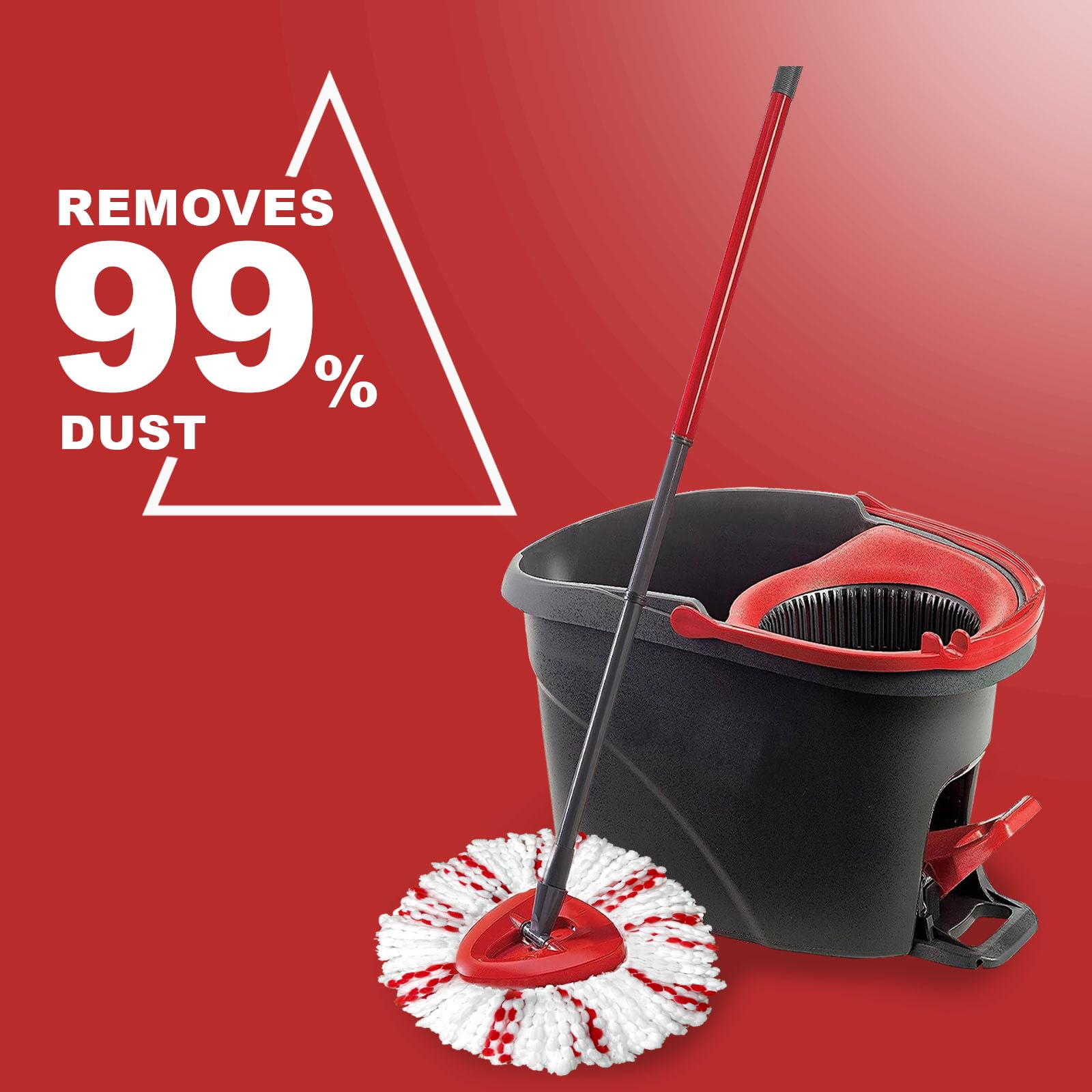 [2026 New Version] Mop Head Replacement - 40% More Cleaning Power, 3 Pack Spin Mop Replacement Head for Easy Wring 1-Tank System, Easy Cleaning