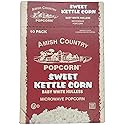 Amish Country Popcorn | Old Fashioned Microwave Popcorn | 10 Bags Sweet Kettle White Hulless | Non-GMO, Gluten Free, Microwaveable and Kosher (10