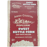 Amish Country Popcorn | Old Fashioned Microwave Popcorn | 10 Bags Sweet Kettle White Hulless | Non-GMO, Gluten Free, Microwaveable and Kosher (10