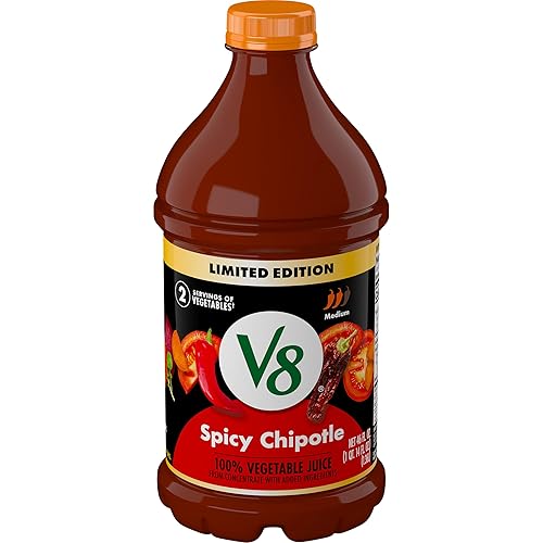 V8 Spicy Chipotle 100% Vegetable Juice, 46 fl oz Bottle