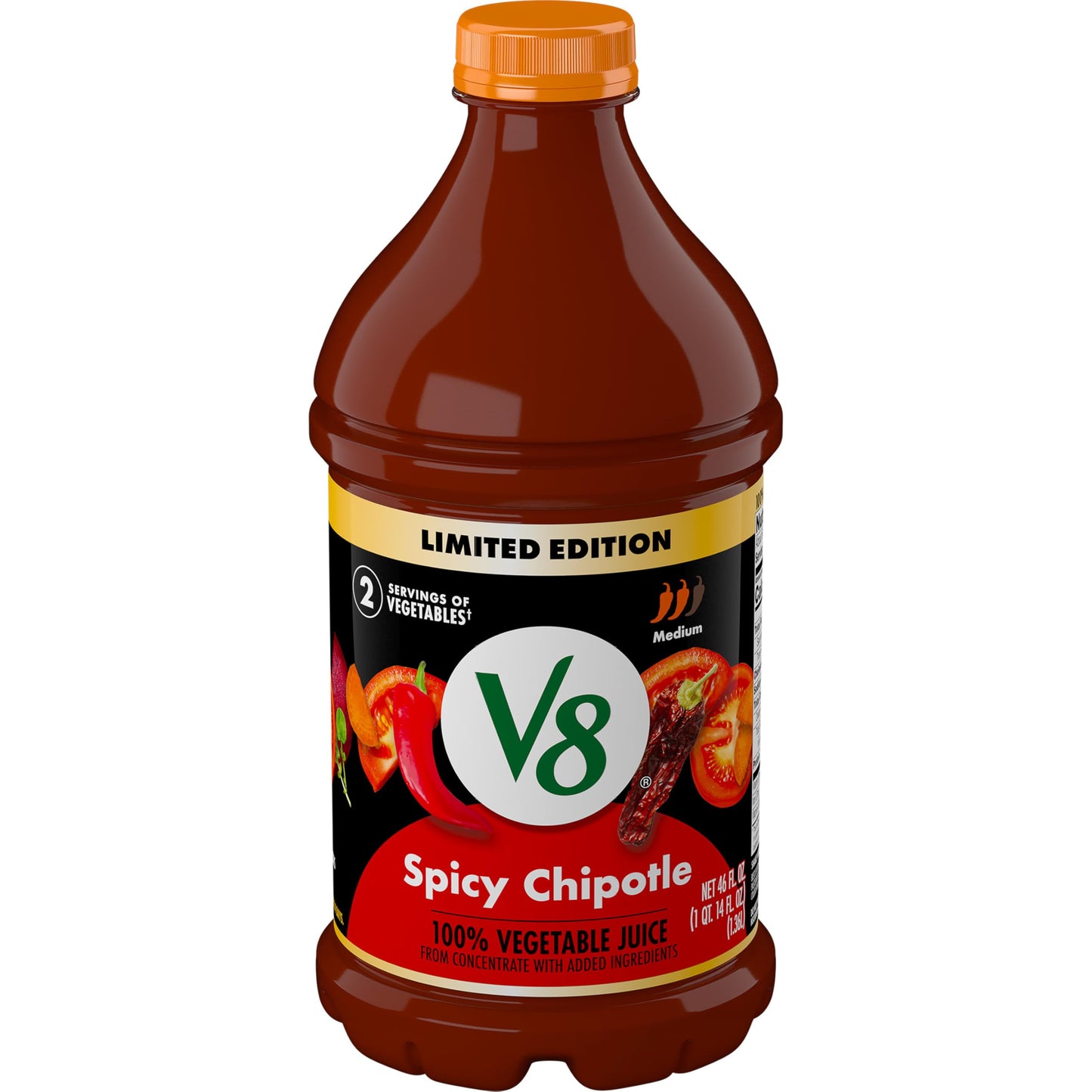 V8 Spicy Chipotle 100% Vegetable Juice, 46 fl oz Bottle