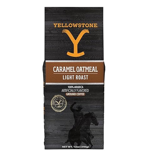 Yellowstone Caramel Oatmeal Light Roast Coffee,100% Arabica Ground Coffee, 12 oz.