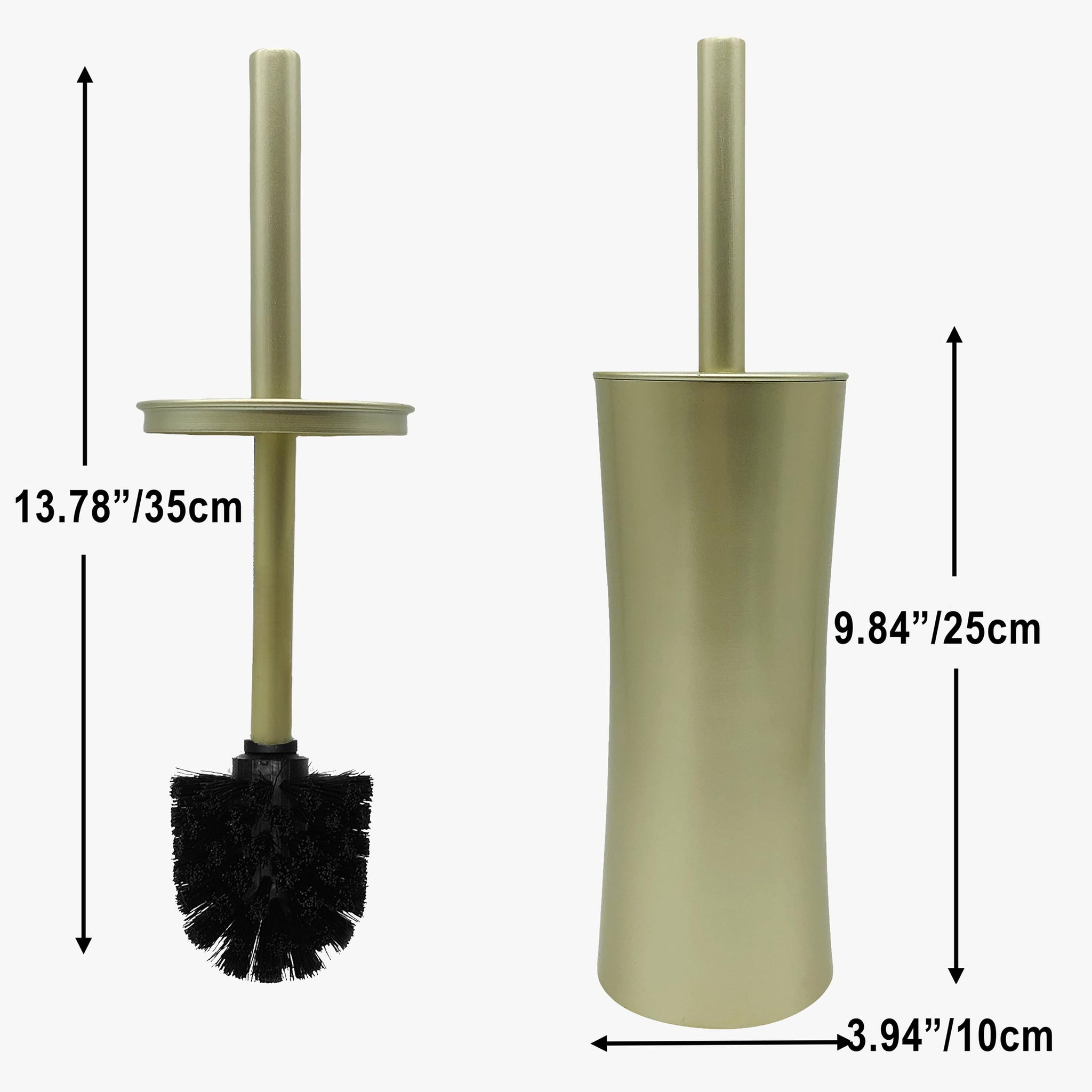 Vince Camuto Toilet Bowl Brush with Holder, Durable Bathroom Cleaning Tool, Modern Design for Easy Toilet Maintenance, Bathroom Cleaner Brush