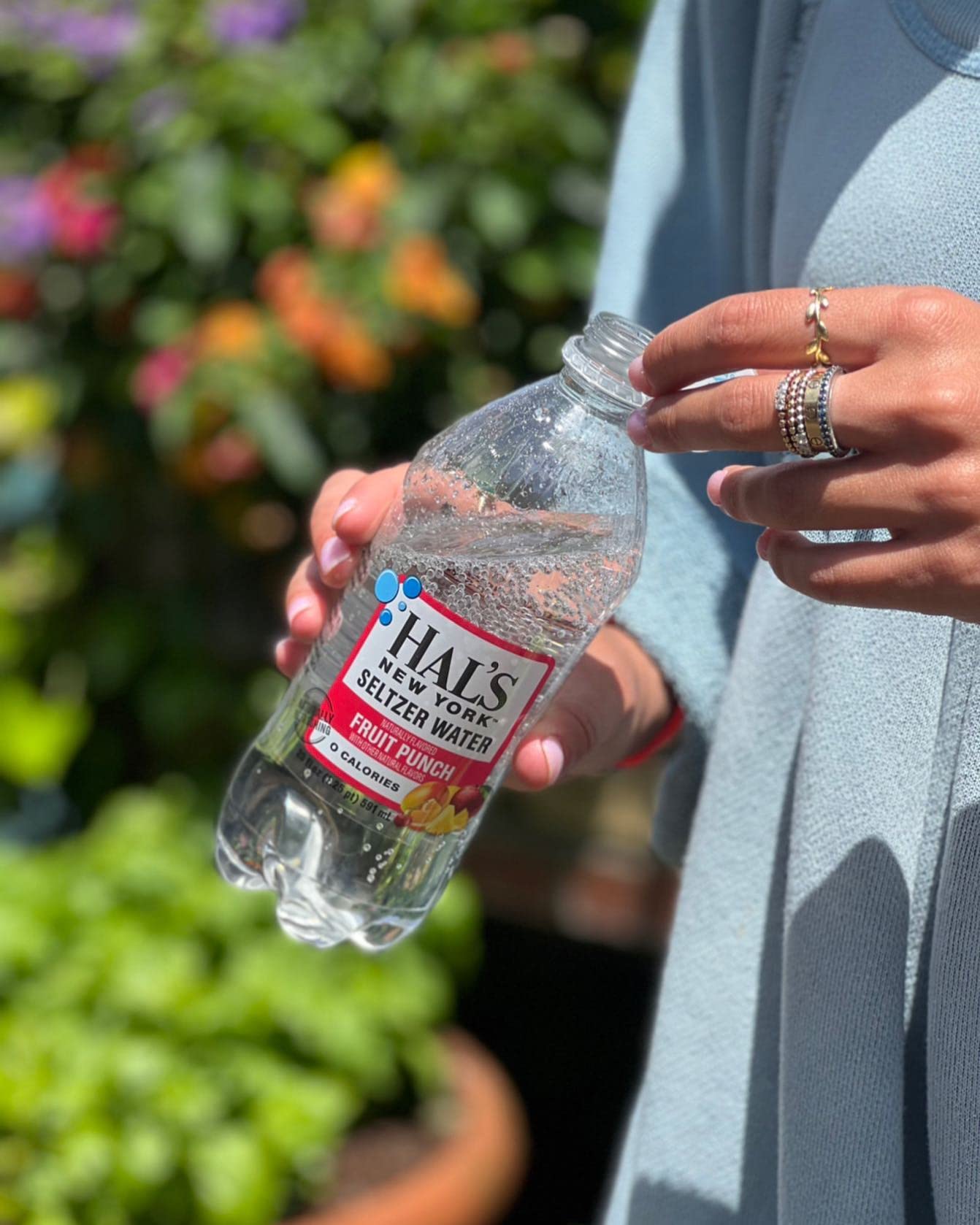 Hal's New York Seltzer Water, Fruit Punch Sparkling Water, 20 Fl Oz Bottle (Pack of 24)