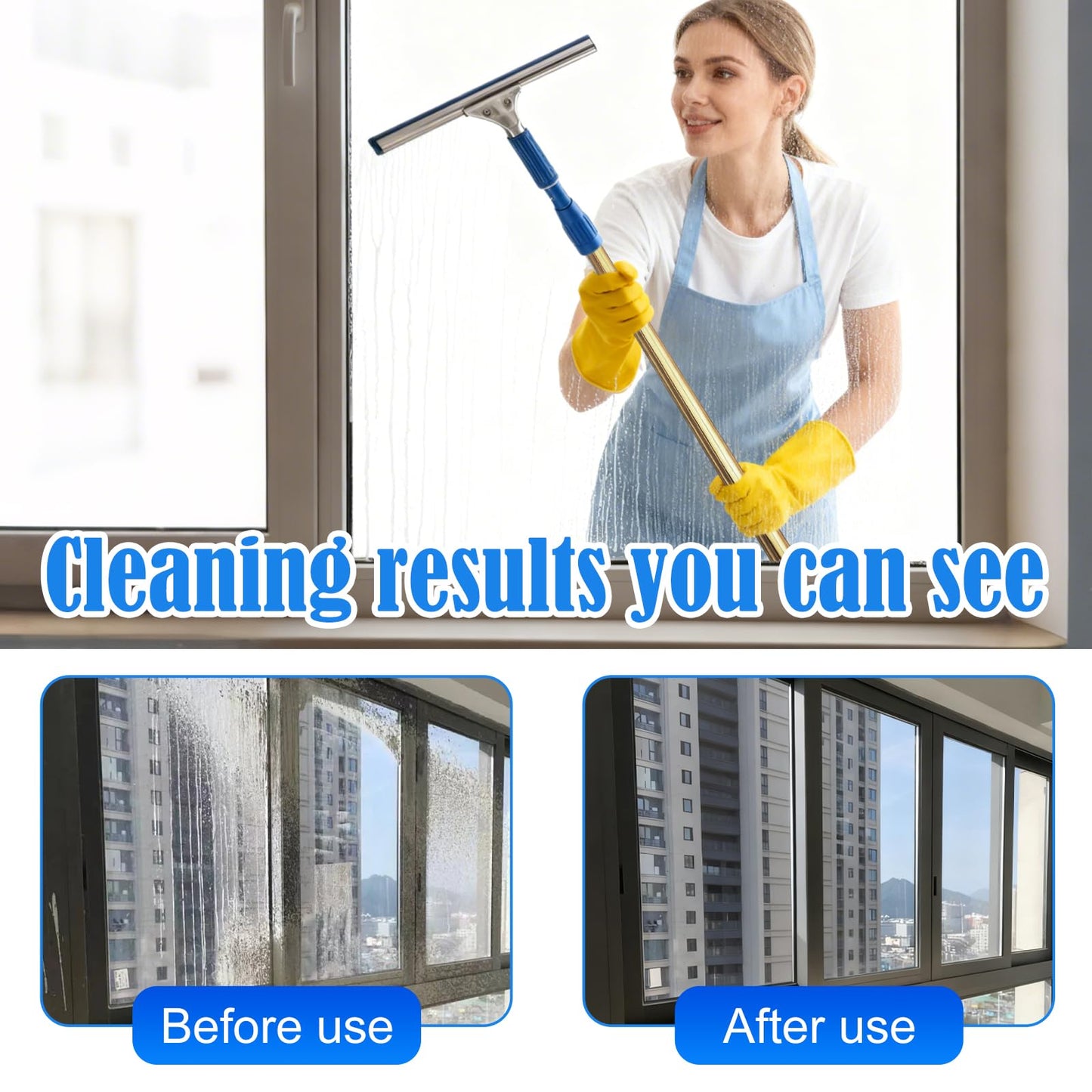 Water Fed Pole Kit 35 FT Adjustable Solar Panel Cleaning Kit Cleaner Tool for Window Glass Roof Outdoor Glass Brush Window Washing Equipment (4ft)
