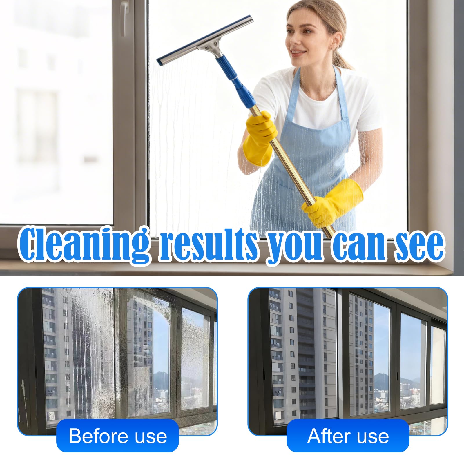 Water Fed Pole Kit 35 FT Adjustable Solar Panel Cleaning Kit Cleaner Tool for Window Glass Roof Outdoor Glass Brush Window Washing Equipment (4ft)