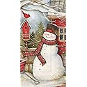 Boston International Christmas Hand Towels Paper Guest Towels Disposable Fingertip Towels Christmas Bathroom Decor Country Snowman Pak 32