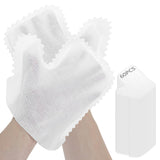 QWORK White Microfiber Dusting Gloves, 60 Pieces Dusting Mitt, Wipes Feather Dusters, Dual-Sided Disposable