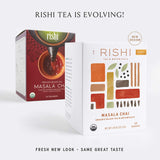 Rishi Tea Masala Chai Herbal Tea - Immune Support, USDA Certified Organic, Highly Caffeinated, Naturally Spiced, Black Tea Blend - 15 Sachet Bags