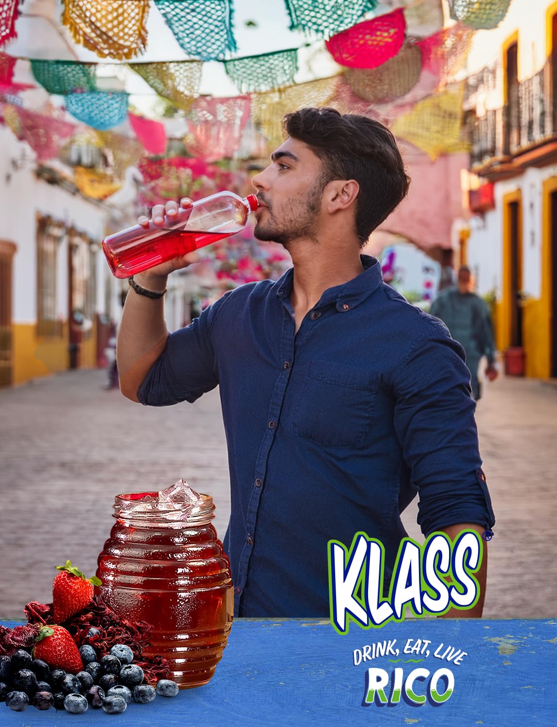 Klass Aguas Frescas, Powdered Drink Mix Variety Pack, 40 Singles Zero Sugar & Caffeine-Free Powder Packets, Water Drink Mix, Flavors: Cucumber