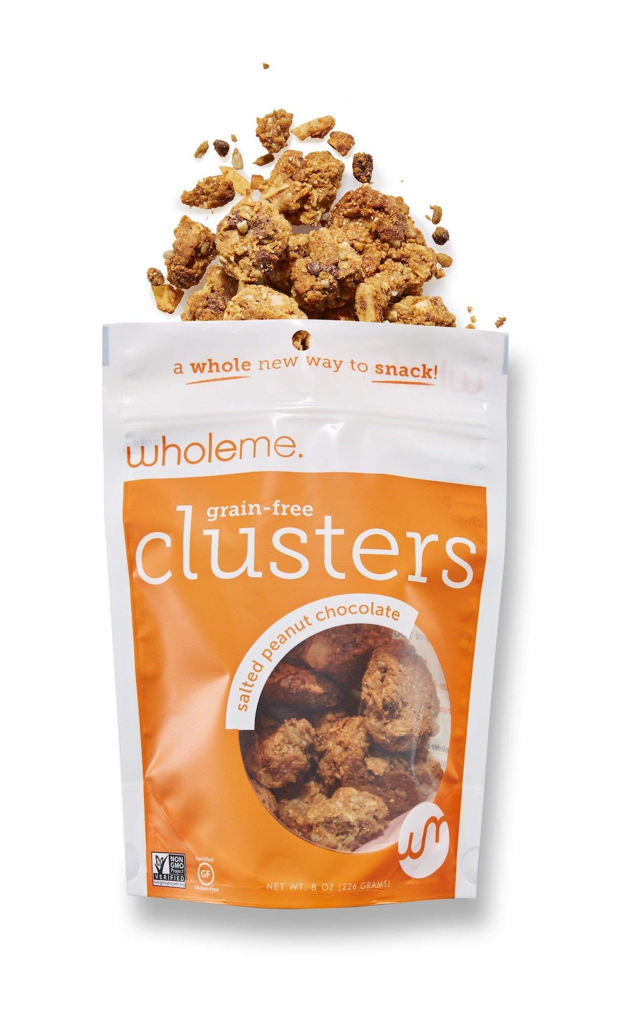WholeMe, Salted Peanut Chocolate Grain-Free Clusters, 8 oz