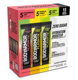 BODYARMOR Flash IV Electrolyte Packets, Strawberry Kiwi, Lemon Lime, & Tropical Punch Variety Pack - Zero Sugar Drink Mix, Single Serve Packs, Coconut