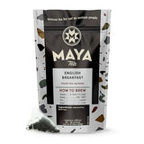 Maya Tea English Breakfast Black Tea Sachets, Naturally Caffeinated, Pack of 20