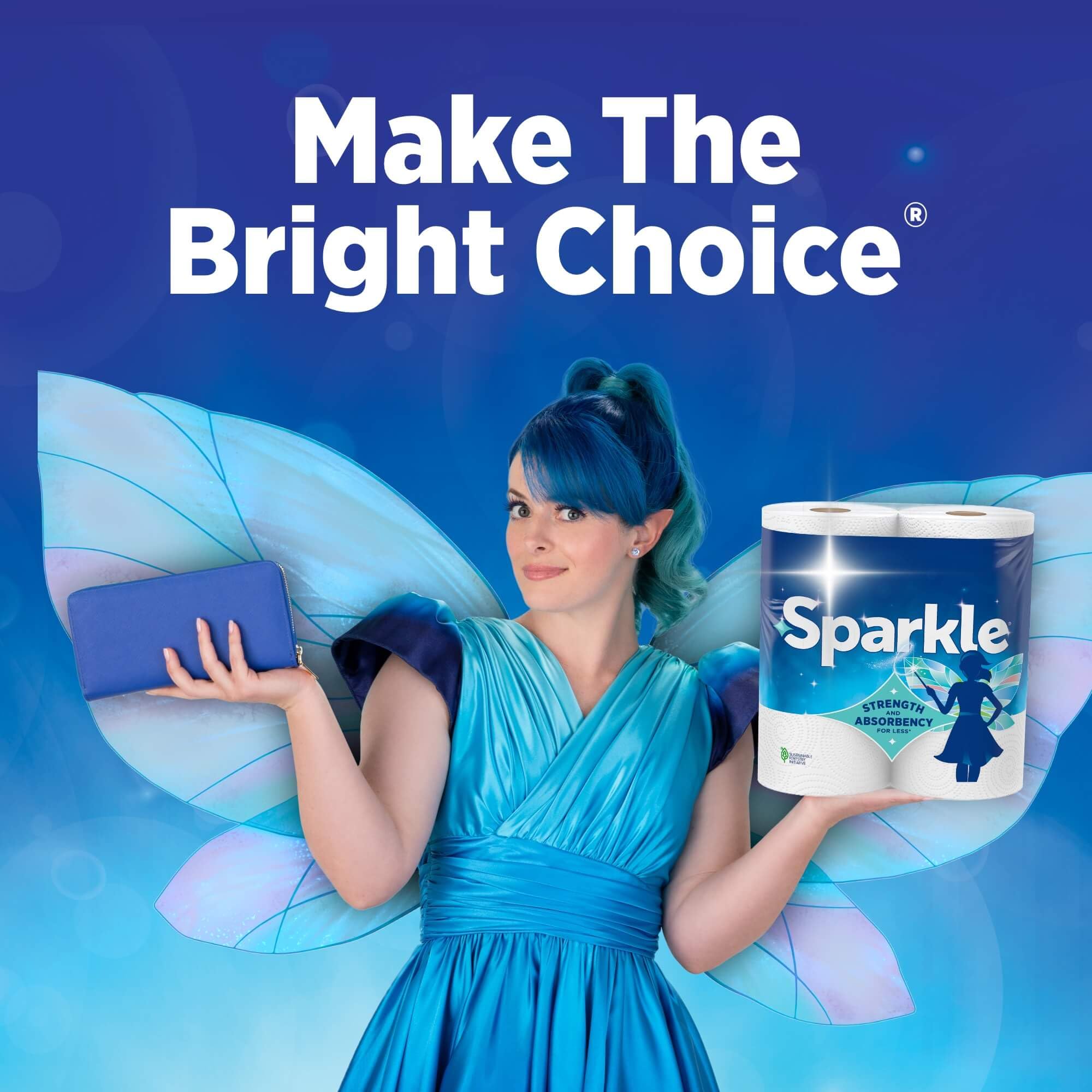 Sparkle Pick-A-Size Paper Towels, Spirited Prints, 2 Double Rolls, Strong 2 Ply Towels for Kitchen Cleanup and Everyday Messes