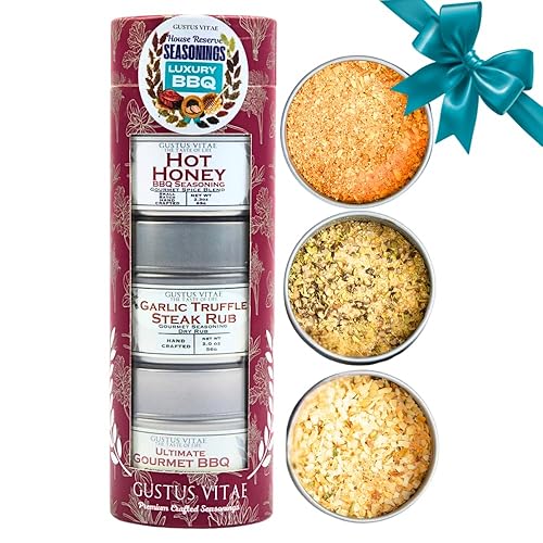 Luxury BBQ House Reserve Seasonings | Gift Packaged Set of 3 | Artisanal Gift Pack | All Natural, Non GMO Seasoning | Gourmet Spice Blends & Rubs |