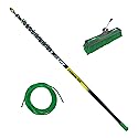 Unger Commercial Window Cleaner Waterfed Pole Kit - nLITE Carbon 16K 40' Waterfed Pole Starter Set with Brush & Hose - C12BH