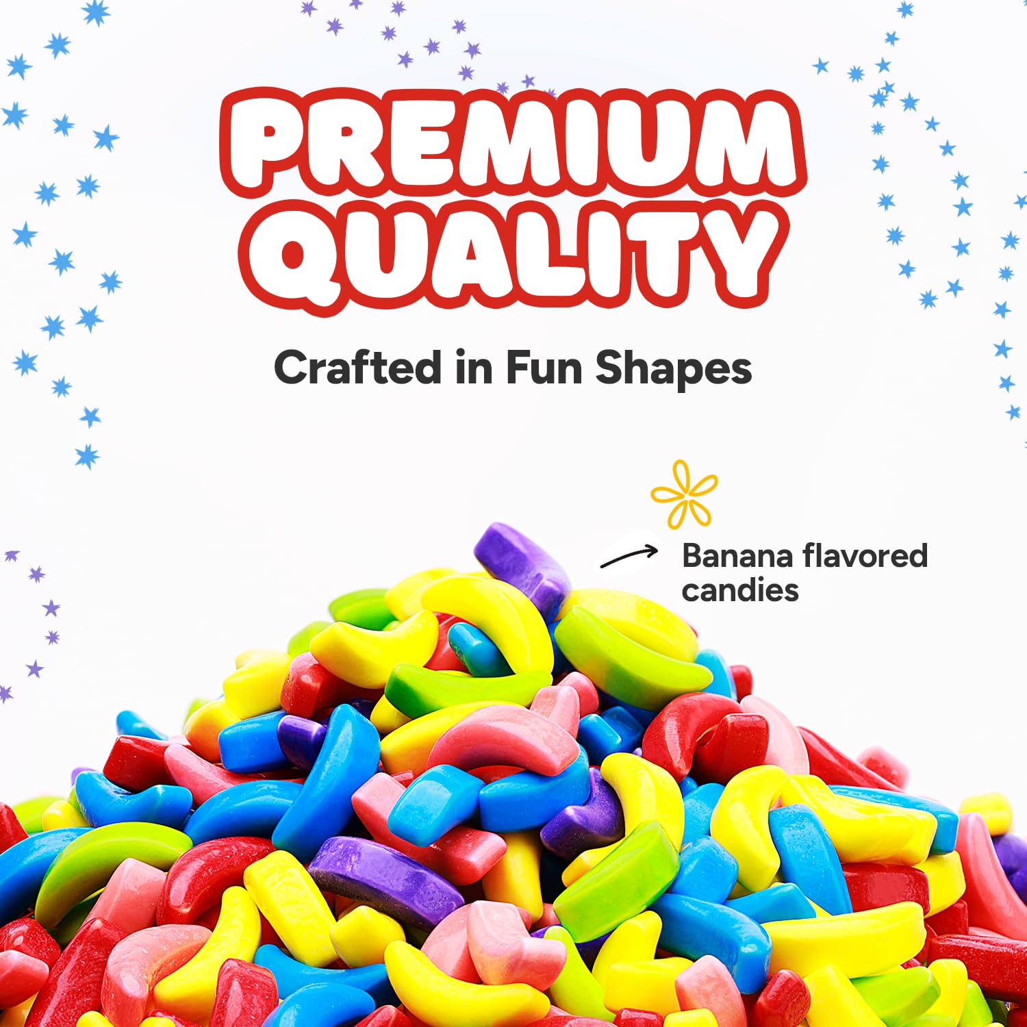 Bananas Runts Candy - 24.7 LB Hard Candy Bulk Gumball Machine Refills - Banana Candy for Cake Decorations Goody Bags Party Favors - Crazy Bananas