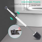 BICMTE Toilet Brush and Holder, 304 Stainless Steel Toilet Bowl Brush Rust-Resistant with Small Baffle More Ventilation,2 Pack Toilet Brush Clean Set
