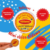 ALDAMA Mini Obleas Milk Candy Wafers - Traditional Mexican Cajeta Wafer Candy, Individually Wrapped (1-Pack, 20 Piece Per Pack)