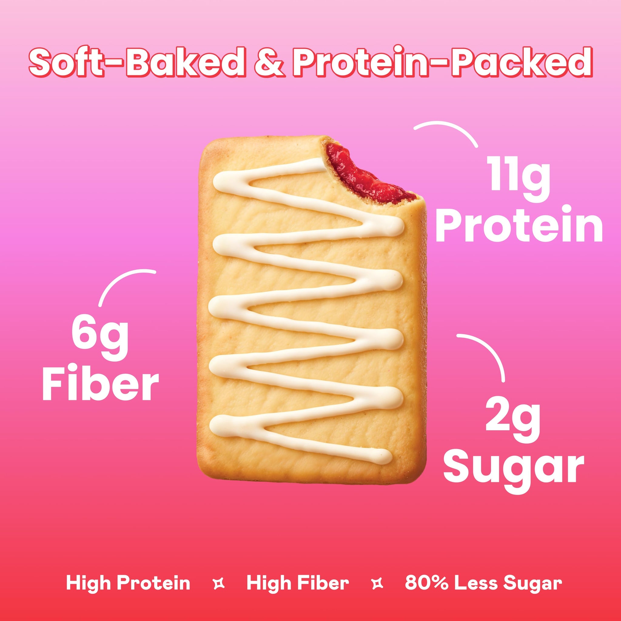 Magic Spoon High Protein Pastries, Frosted Strawberry - 11g Protein, 6g Fiber, 5g Net Carbs, 3g Sugar - Gluten Free, Grain Free, Keto Friendly Protein