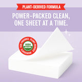Rebel Green Small But Mighty Laundry Detergent Sheets - Zero Waste Laundry Solution - 40 Pre-Measured Washing Machine Sheets for 80 Loads, Lavender