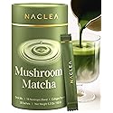 NACLEA Mushroom Matcha Powder - Sugar-Free Japanese Ceremonial Green Tea with Superfood Functional Mushrooms and Hydrolyzed Collagen - Coffee