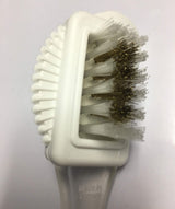 Pedag Suede Shoe Cleaner Brush | Made in Germany | 4-Way Cleaning & Refreshing | Brass & Nylon Bristles + Rubber | for Suede Nubuck & Velvet Shoes