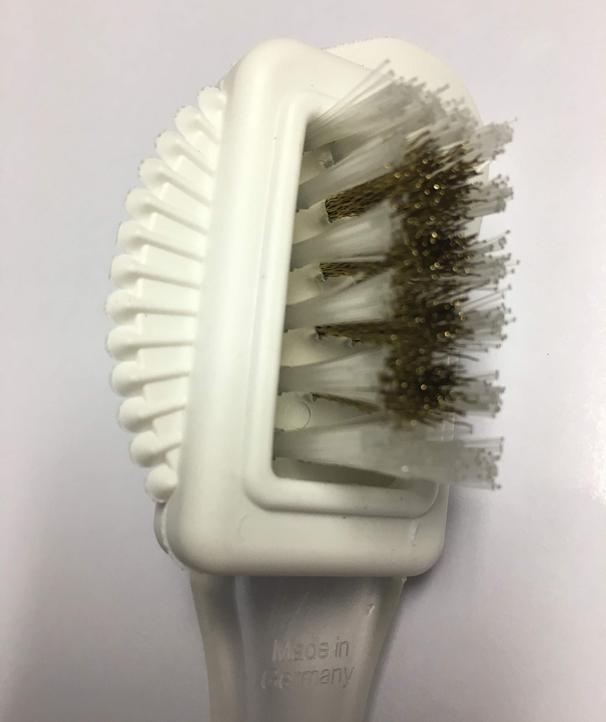 Pedag Suede Shoe Cleaner Brush | Made in Germany | 4-Way Cleaning & Refreshing | Brass & Nylon Bristles + Rubber | for Suede Nubuck & Velvet Shoes