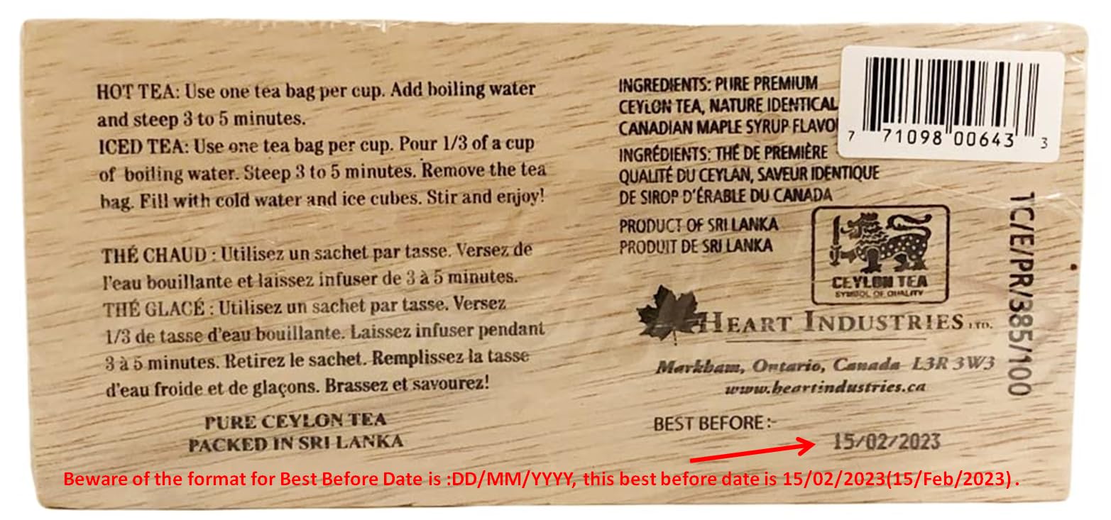 CANADA TRUE Maple Ceylon Tea (25 Tea Bags 50g)