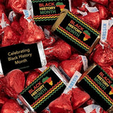 131 Pcs Black History Month Candy Party Favors Miniatures and Red Kisses Chocolate by Just Candy (1.65 lbs)