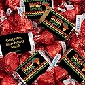 131 Pcs Black History Month Candy Party Favors Miniatures and Red Kisses Chocolate by Just Candy (1.65 lbs)