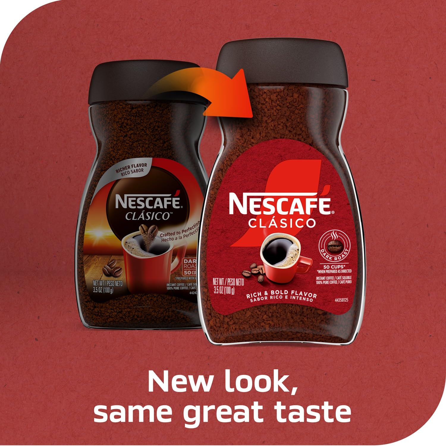 Nescafe, Clasico Instant Coffee, Dark Roast Coffee, 1 Jar, 7 Ounce