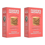 Maxine's Heavenly Crispy Cinnamon Cookies | Low Carb, Low Sugar, Vegan Snacks, Plant Based Snack, Kosher, Gluten Free Snack - Healthy Snacks | 2 Pack