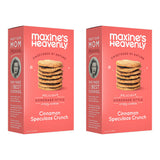 Maxine's Heavenly Crispy Cinnamon Cookies | Low Carb, Low Sugar, Vegan Snacks, Plant Based Snack, Kosher, Gluten Free Snack - Healthy Snacks | 2 Pack