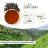 Steven Smith Teamaker British Brunch No. 18, Caffeinated, Sugar-Free, Full Leaf, English Breakfast Black Tea Bags 15 Sachets, 1.48oz each