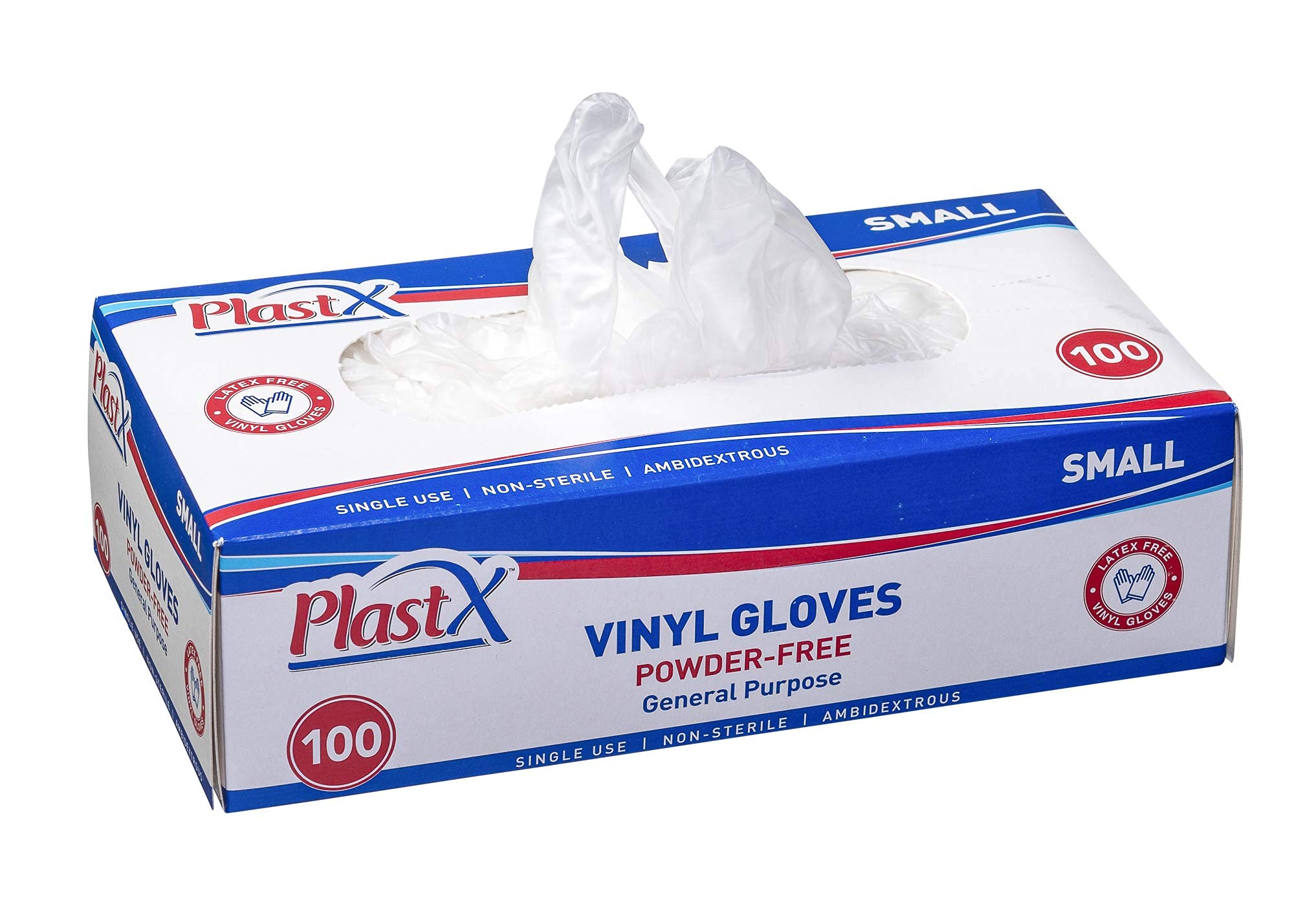 100 Count Vinyl Disposable Gloves Small Cleaning Plastic General Purpose Gloves Latex Free,