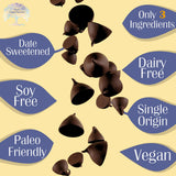 Bon Appesweet Date Sweetened Chocolate Chips - Deep Dark | 8 Ounce (Pack of 3) | Organic, Zero Added Sugar, 70% Cacao, Plant Based, Dairy Free, and Guilt Free!