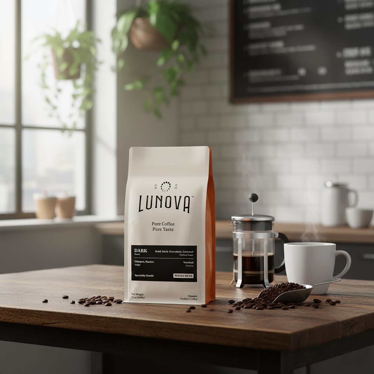 Lunova Organic Mold-Free Coffee Whole Bean | Single-Origin from Chiapas, Mexico | Specialty-Grade, Third Party Tested (12 Ounces, Medium Roast)