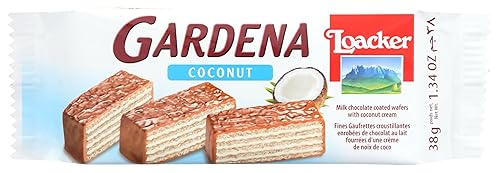 Loacker Gardena Coconut milk chocolate coated wafers with cream filling, 38-gram in wrapper (Pack of 1)
