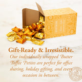 Enstrom Butter Toffee Petites Gift Box - Milk and Dark Chocolate Covered Toffee Candy - Individually Wrapped English Toffee Pieces - Gourmet Toffee