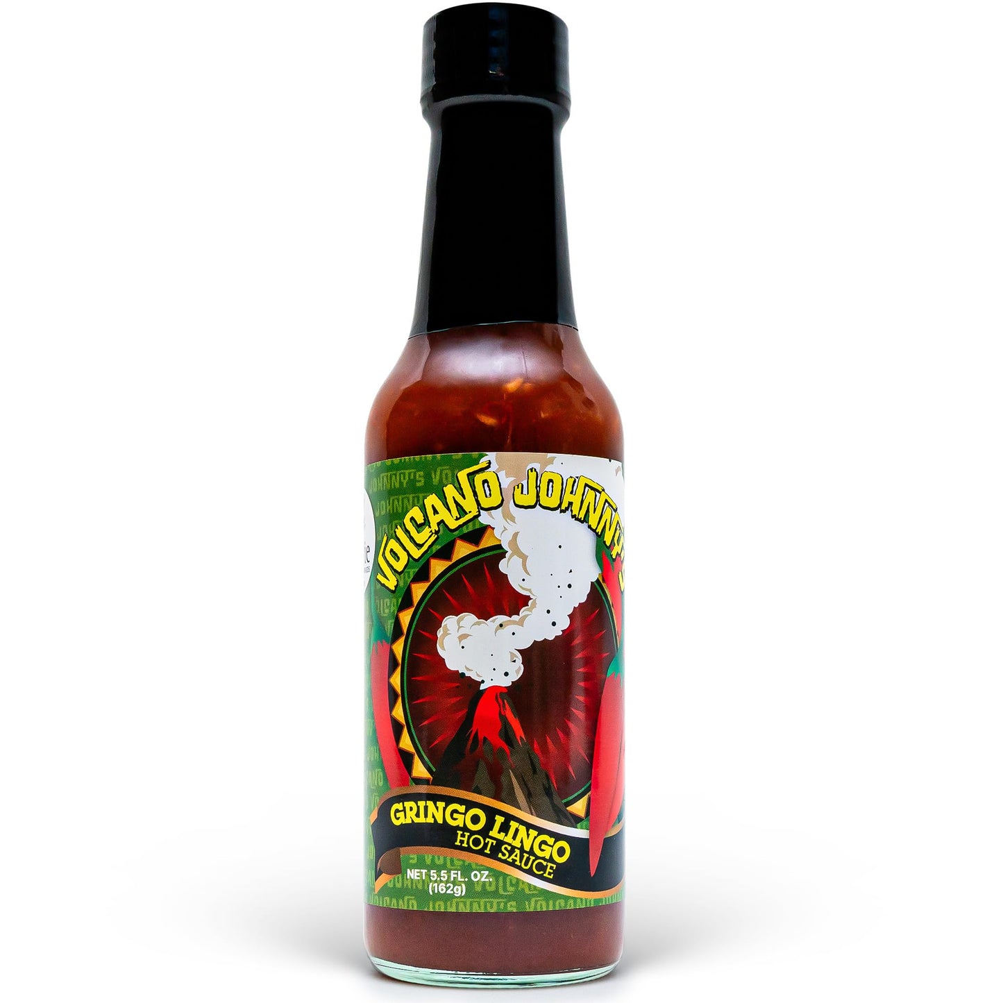 Volcano Johnny's Gringo Lingo Hot Sauce | Award-Winning Mild & Smoky Red Jalapeño | Smoked Craig's Grande Peppers | Gourmet Burger & Taco Sauce |