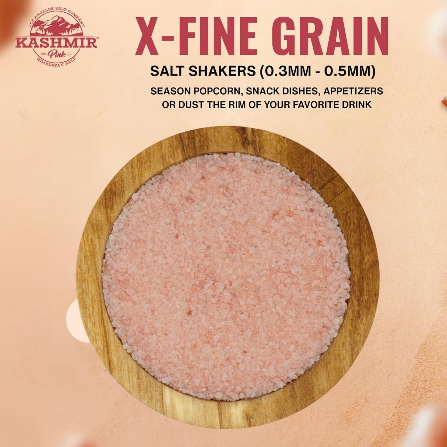 LA SALT CO Kashmir Pink Himalayan Salt X-FINE 2-55 lbs | Pure, Food Grade with 84 Trace Minerals | Supports Healthy Circulation & Helps Reduce