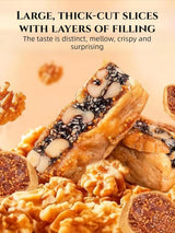 Astragalus Codonopsis Fig Pie with Walnut, Black Sesame & Mulberry, Ready to Eat Individual Packaging, Nutritious Healthy Snacks, Crispy Outside