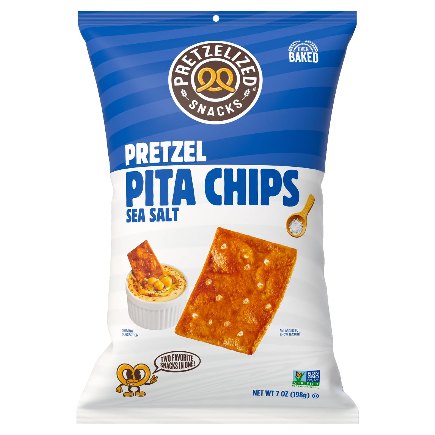 PRETZELIZED Snacks Pretzel Pita Chips Variety Pack (Pack of 4) 2 Sea Salt, 1 Everything, 1 Mediterranean MultiPack