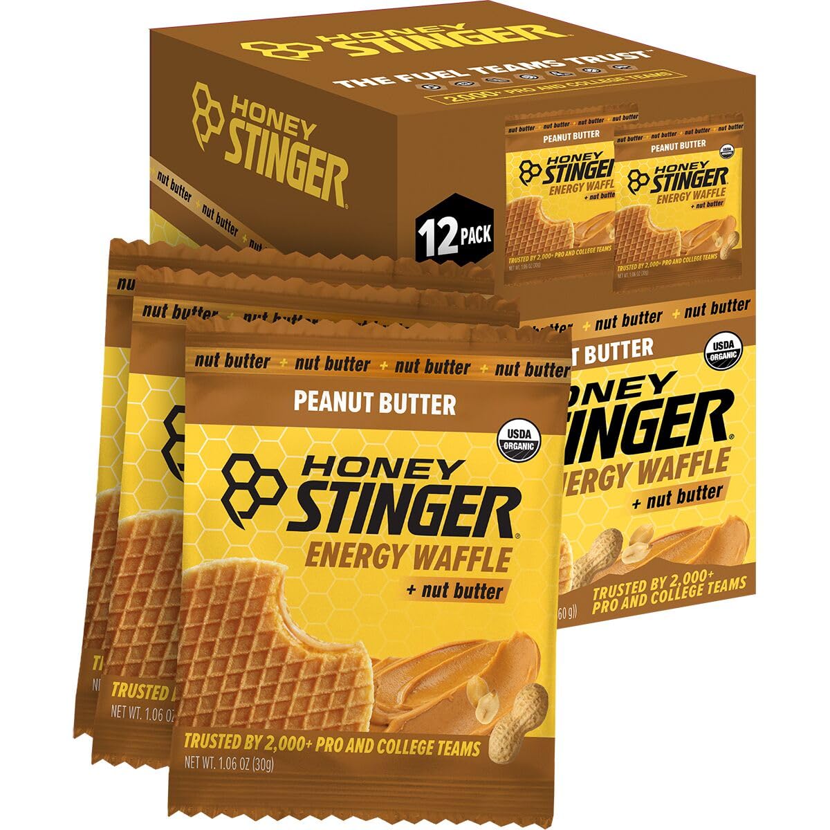Honey Stinger Stinger Waffle - 12-Pack Peanut Butter, One Size