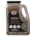 Black Pepper Ground Coarse 5 LB Bulk Jar Butcher Grind #12 - Premium Ground Black Peppercorns, All Natural, Gluten Free, Steam Sterilized - Restaurant